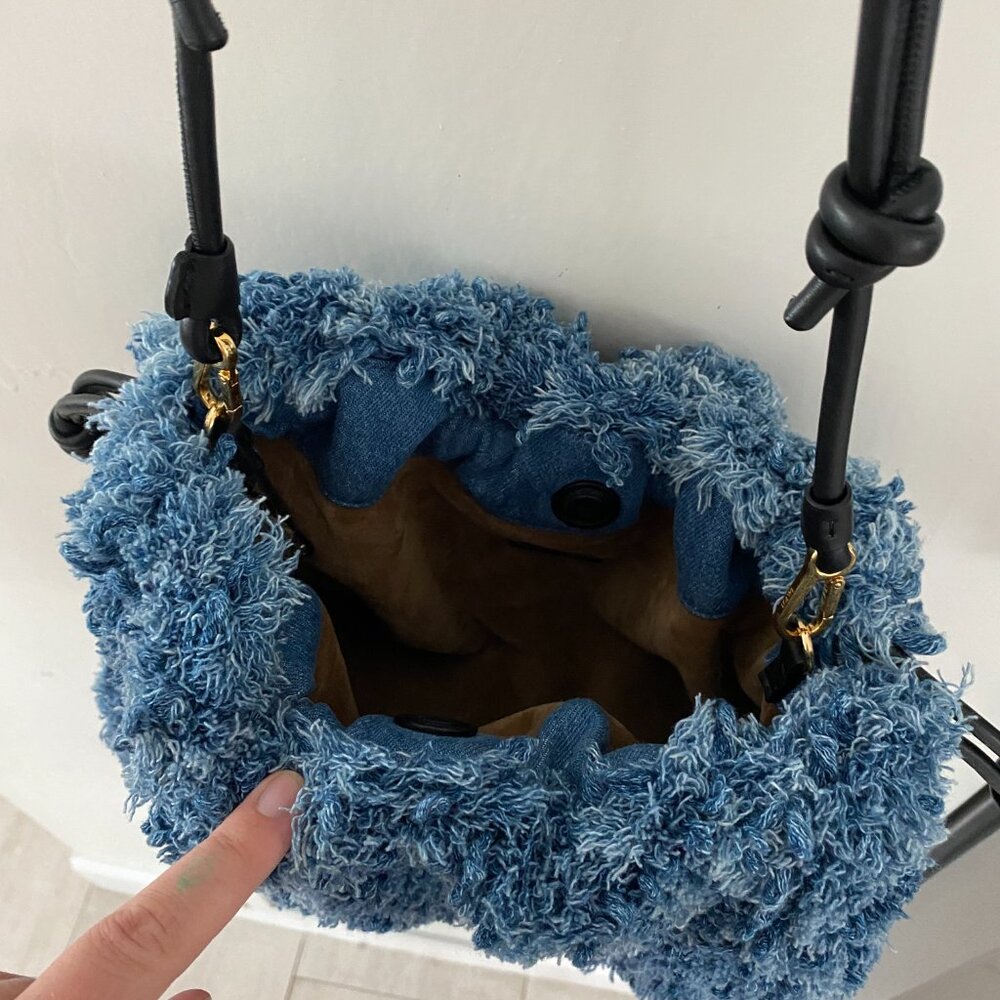LOEWE Medium Denim Flamenco Purse Fluffy - Picture 13 of 16